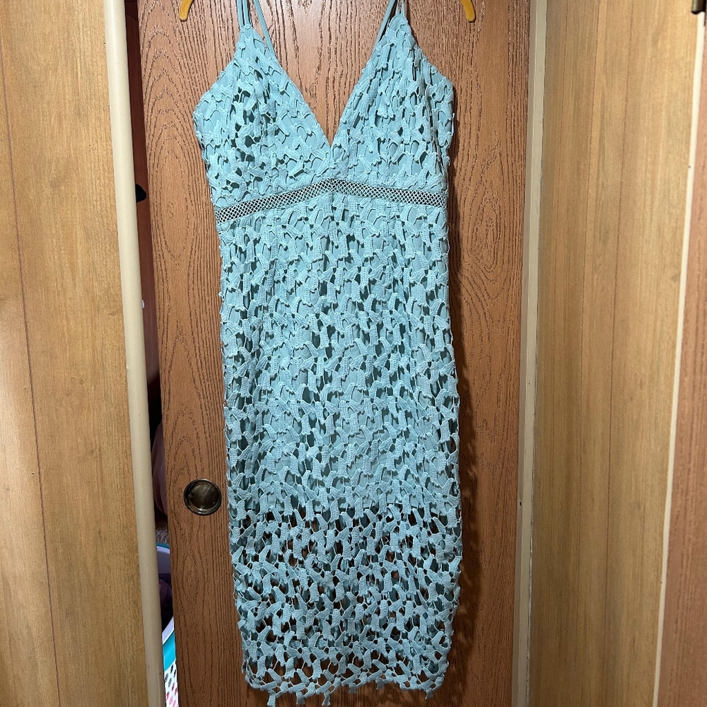 Charlotte Russe Light Blue Lace Dress